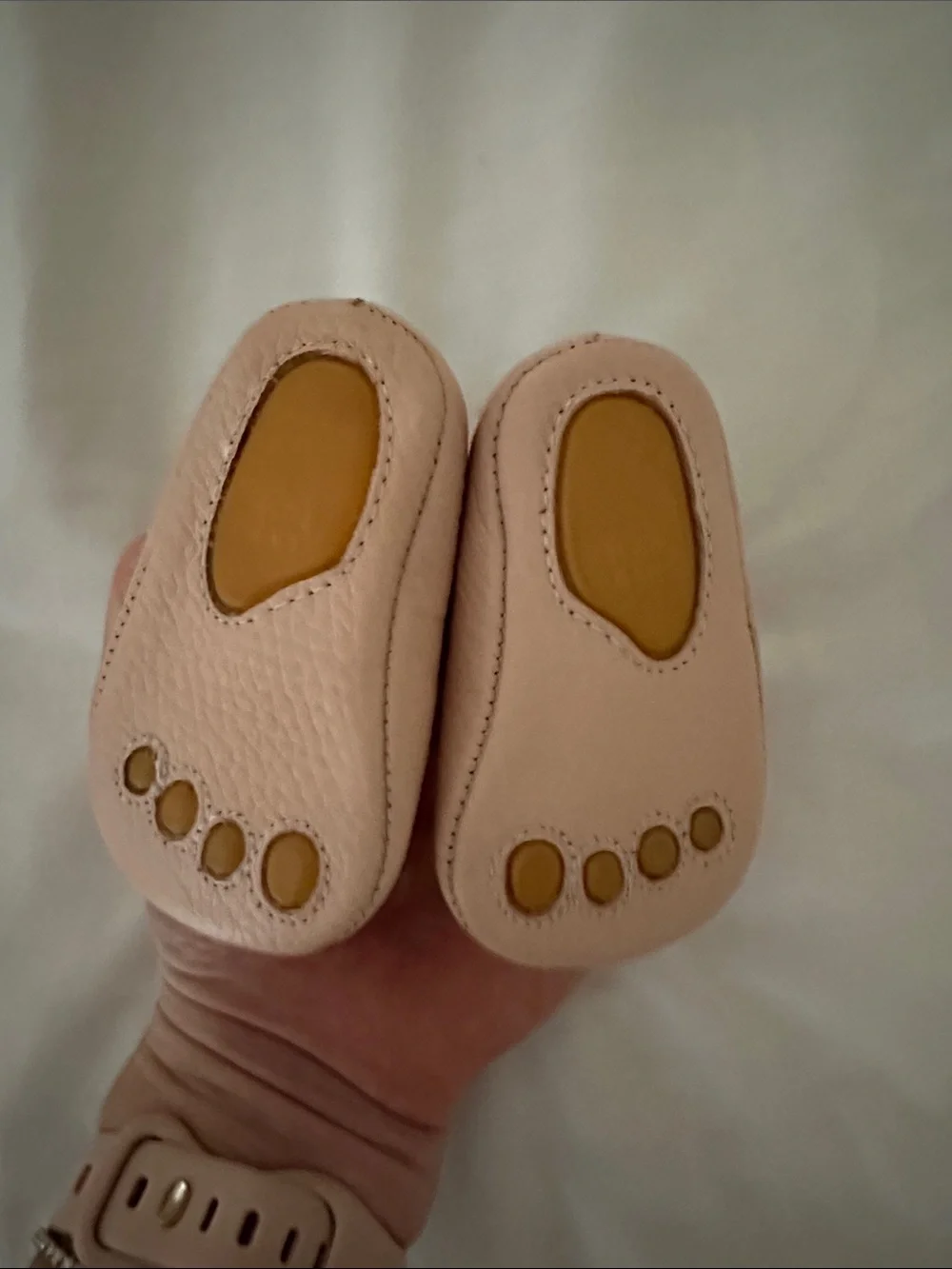 Elephantito Blush Pink Scalloped Mary Jane Baby Shoes
